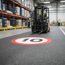 Premium Thermoplastic 10mph Speed Limit Roundels - Easy Application, Non-Slip Markings for Safe Traffic Control