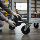 100mm Diameter Premium Elastic Rubber Tyred Wheel with Nylon Centre