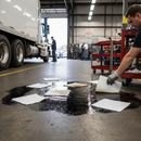 Heavy Duty Oil and Fuel Absorbent Pads for Industrial Use - Pack of 100
