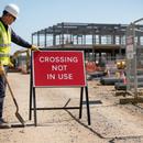 Premium Crossing Not In Use Sign - 600x450mm with Engineer Grade Retroreflective Face for Pedestrian Safety