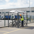 Premium Bike Shelter Extension Kit with Roof Panels and Adjustable Footplates for Enhanced Cycle Storage