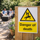 Danger of Death Safety Signs – 1mm Rigid Plastic & Self-Adhesive Vinyl – Indoor/Outdoor Use