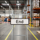 Premium End Sign Quick Fit for Road Work Zones - 725x275mm Supplementary Message Plate