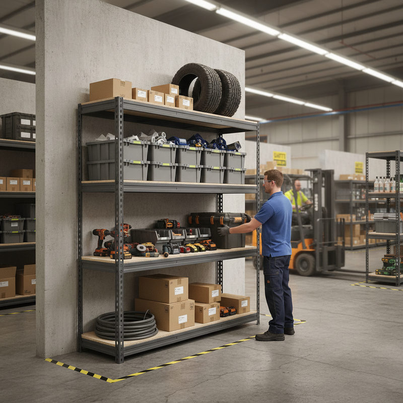 Heavy Duty Industrial Shelving - 1800mm High - 500kg Capacity - Grey