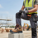 Premium Heavy Duty Work Boot with Nubuk Leather Upper and Anti-Static Features for Construction and Gardening