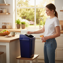 Premium 50 Litre Swing Top Bin in Blue - Durable, Easy-to-Use Waste Management Solution