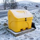 400 Litre Lockable Grit Bin, High-Visibility Yellow with Sloping Lid
