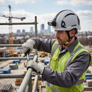 Premium Vented Wheel Ratchet Safety Helmet for Height Work | Grey