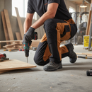 Heavy Duty Customized Work Trousers with Kneepad Pockets, Lightweight, Water Repellent, and Made from Recycled Materials