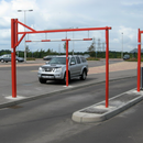 Premium Swing Height Restrictor Barrier - 2.05m Standard Clearance with Optional Knock Bar and Warning Sign