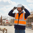 Premium Hard Hat Kit with Compact Ear Defenders - White