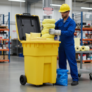 Heavy Duty 1000L Chemical Spill Kit with 4 Wheel Bin
