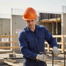 Premium Safety Helmet Mid Peak Slip Ratchet Vented | Orange