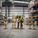 Premium Post and Chain Barrier Kit - 25 Metre Options with Support Posts for Crowd Control and Area Segregation