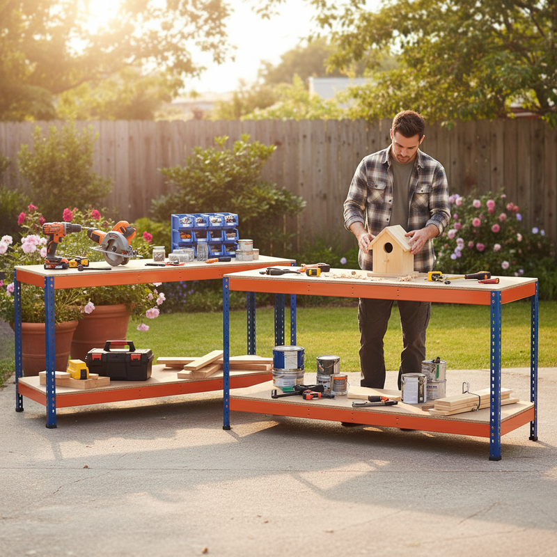 Heavy Duty Workbenches - 915mm High - 400kg Capacity - Chipboard Construction