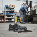 Premium Safety Trainer with Steel Toe Protector - Stylish Soft Suede Upper for Assembly Line and Logistics Work