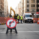 Professional No Right Turn Sign 750mm with RA1 Reflective Face and Durable Plastic Stand for Traffic Control