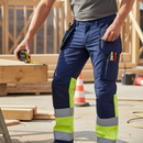Premium High-Visibility Trousers with Stretch Panels and Holster Pockets for Enhanced Comfort and Functionality