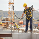 Premium 2m Twin Fall Arrest Lanyard with Lightweight Alloy Steel Connectors and Shock Absorber for Safe Working at Height