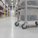 80mm Heavy Duty Swivel Bolt Hole Castor with Anti-Static Grey Non-Marking Tyre