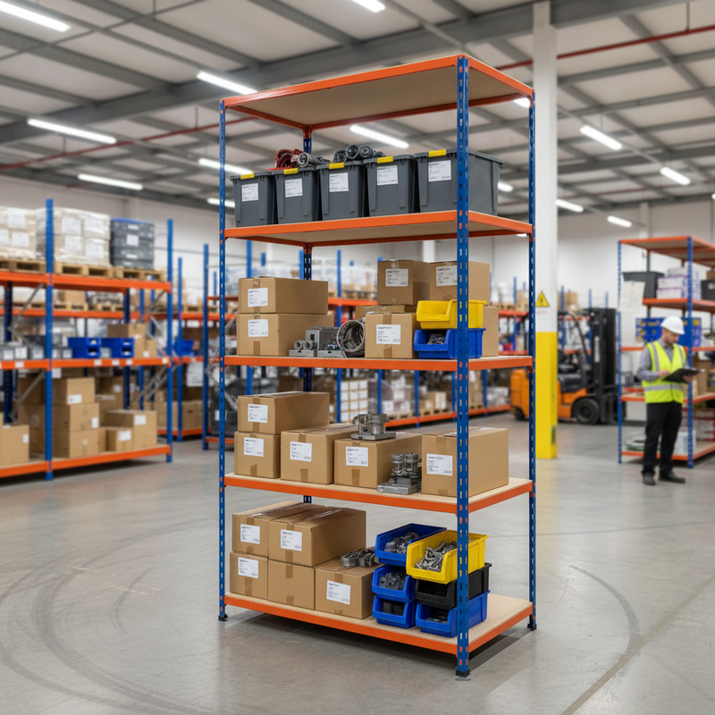 Heavy Duty Industrial Shelving - 2440mm High - 340kg Capacity - Chipboard