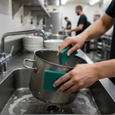 Professional Green Scouring Pads - Pack of 10 for Effective Cleaning and Scrubbing