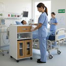 Premium Ergonomic Easy Clean Bedside Locker with Lockable Drawer, Adjustable Shelving, and Durable Construction