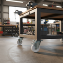 125mm Fixed Plate Castor with White Nylon Wheel - Heavy Duty Design