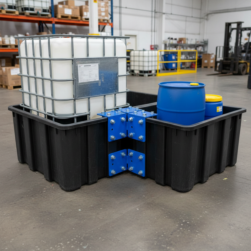 Pack of 4 Heavy Duty Bay Connectors for Industrial Shelving