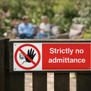 No Admittance Safety Sign – 1mm Rigid Plastic – Indoor/Outdoor Use