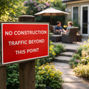 Construction Traffic Prohibition Sign – 600mm x 450mm – Rigid Plastic – Indoor/Outdoor Use