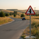 Premium Side Road Ahead Post Mounted Sign - Diagram 506.1 R2/RA2 for Enhanced Road Safety