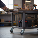 50mm Bolt Hole Swivel Castor with Grey Rubber Tyre and Metal Treadguards