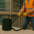 12mm Black Polypropylene Rope 3 Strand - 75m Coil