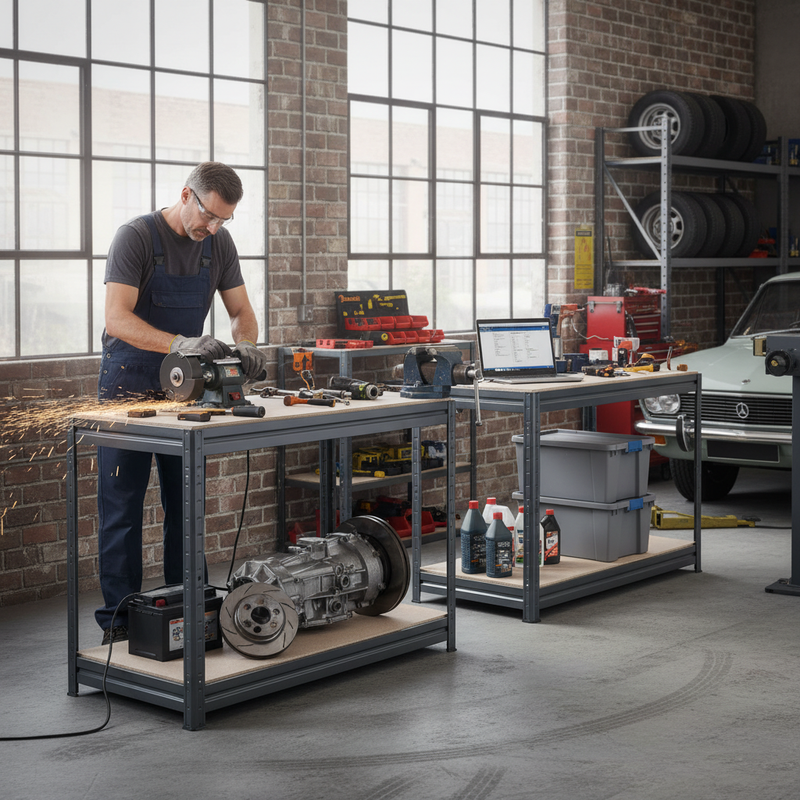 Premium Heavy Duty Workbenches - Adjustable Height & High Capacity