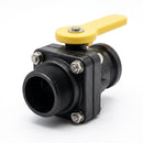 2in Camcup Stubby Ball Valve Adaptor with Male Thread (view 2)