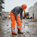 Premium High-Visibility Rain Trousers - Waterproof, Lightweight, and Comfortable Fit for Outdoor Work