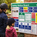 Equestrian Safety Notice Board – 1000mm x 1250mm – Durable Plastic – Riding Stables