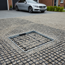 Premium Grass & Gravel Manhole Cover - Galvanised Steel with Cellular Paving Grid for Durable Drainage Solutions
