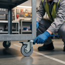 75mm Heavy Duty Bolt Hole Swivel Castor Braked Wheel