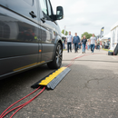 Professional 2 Channel Outdoor Cable Protector Ramp - Durable Rubber with Anti-Slip Lid for Road Safety