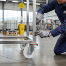 160mm Heavy Duty Swivel Bolt Hole Castor Nylon Wheel with 400Kg Capacity