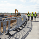 Premium Heavy Duty Crowd Control Barrier Made from Durable HDPE with Swivel Feet for Easy Deployment and Storage