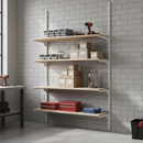 Heavy Duty Twin Slot Wall Mounted Shelving Uprights - Custom Build - White