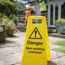 Danger Men Working Overhead Sign – 300mm x 600mm – Polypropylene – Indoor/Outdoor