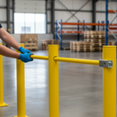 Premium Powder Coated Circular Hollow Section Hand Rail for Armco Barriers - 3m Lengths in Yellow or Galvanized Steel