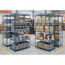 Heavy Duty Industrial Shelving - 1830mm High - 200kg Capacity - Steel - Blue