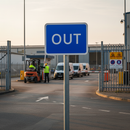 Premium Post Mounted Exit Sign (Diagram 834) for Property Access with Reflective Finish - 600mm x 450mm