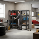 Heavy Duty Corner Shelving Unit - 1800mm High - 200/280kg Capacity - Grey