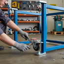 200mm Braked Swivel Bolt Hole Castor with Heavy Duty Rubber